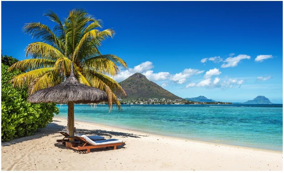 Tropical dream beach on Mauritius